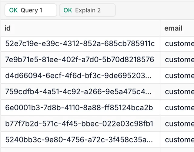 Inline results & explain plans